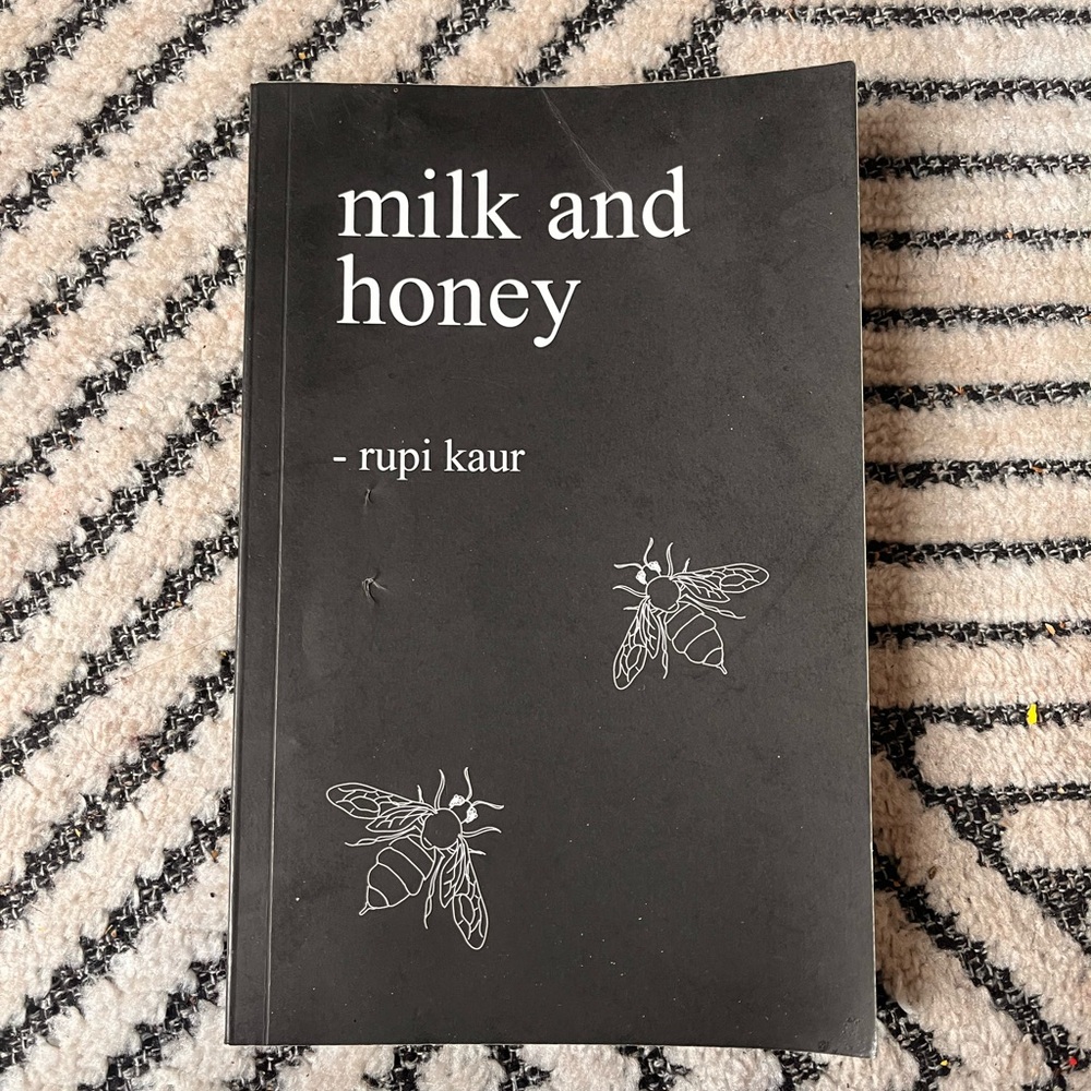 Rupi Kaur Poetry Book - Black Cover with White Text